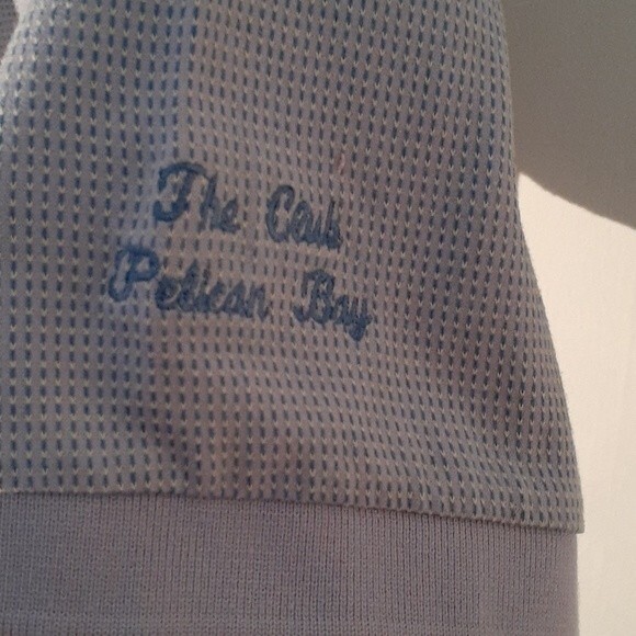 bobby jones golf shirt blue lilac large l mens polo pelican bay Naples Florida - Picture 3 of 5